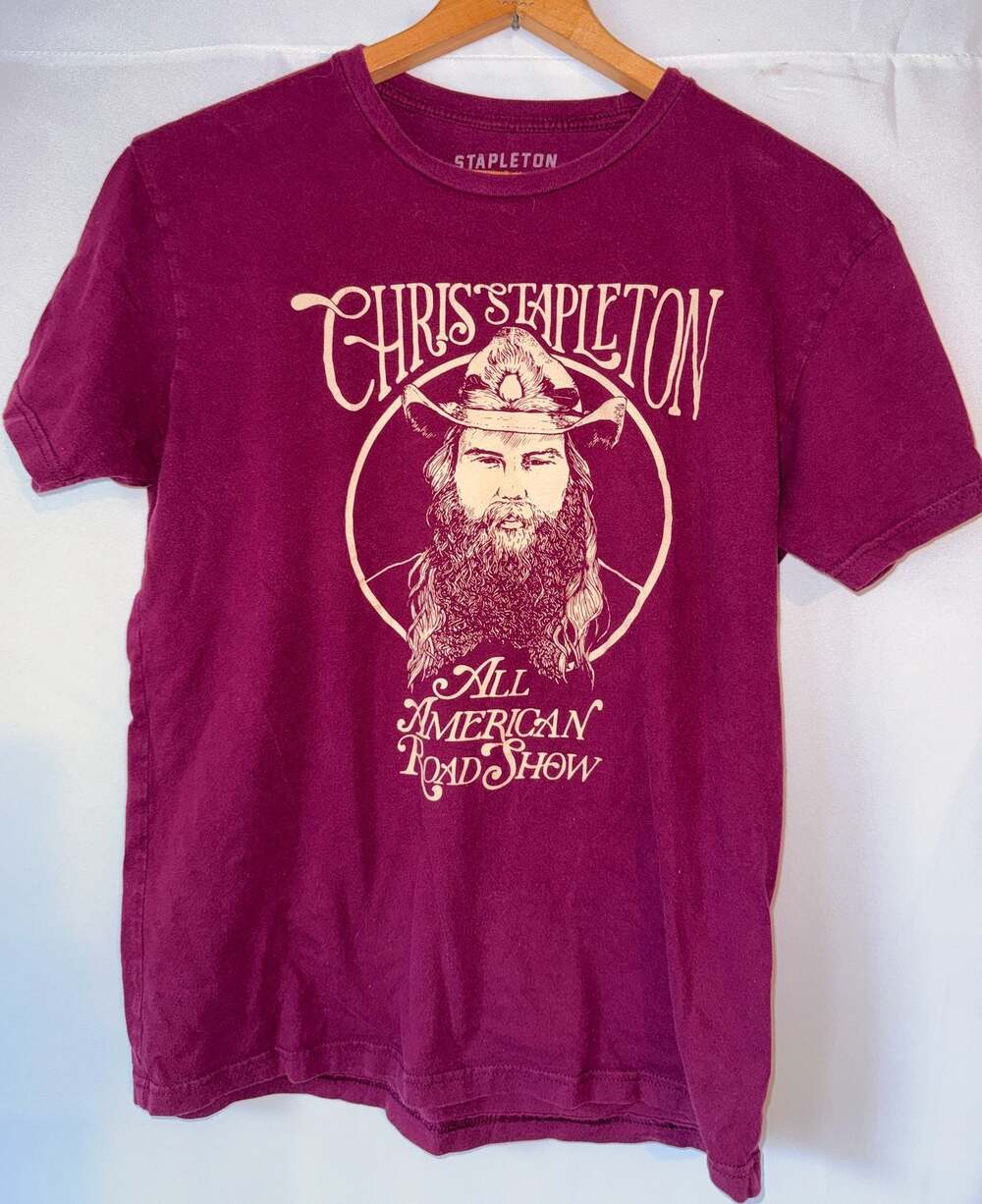 Chris Stapleton All American Road Show 2018 Tour T-Shirt Size Medium